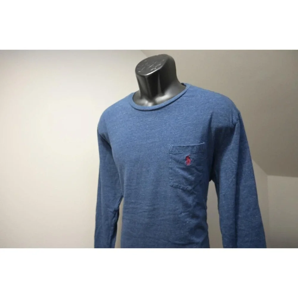 Polo Ralph Lauren Tee Shirt Classic Fit Marled Dark Blue Mens Sz‎ Large